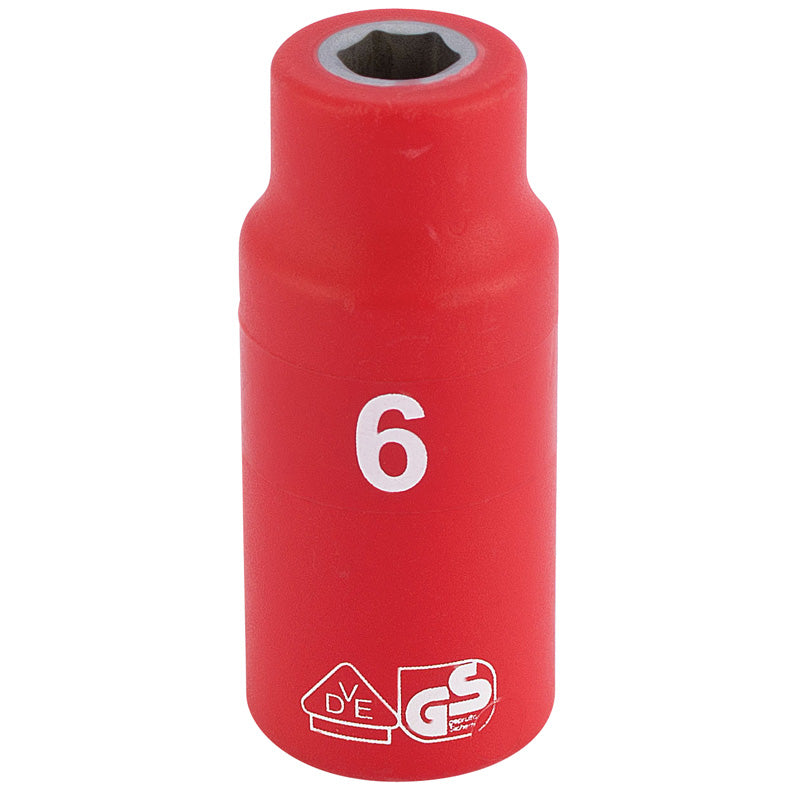 Draper Tools 1/4 Sq. Dr. Fully Insulated VDE Socket (6mm) DRA31258