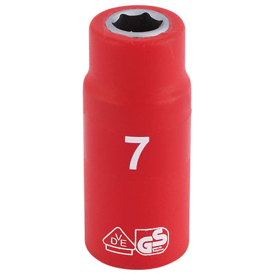 Draper Tools 1/4 Sq. Dr. Fully Insulated VDE Socket (7mm) DRA31325