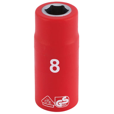 Draper Tools 1/4 Sq. Dr. Fully Insulated VDE Socket (8mm) DRA31435