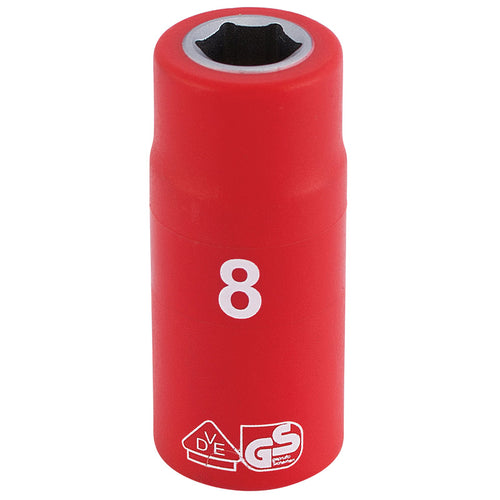 Draper Tools 1/4 Sq. Dr. Fully Insulated VDE Socket (8mm) DRA31435