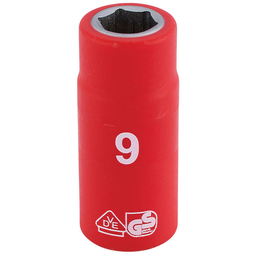 Draper Tools 1/4 Sq. Dr. Fully Insulated VDE Socket (9mm) DRA31469