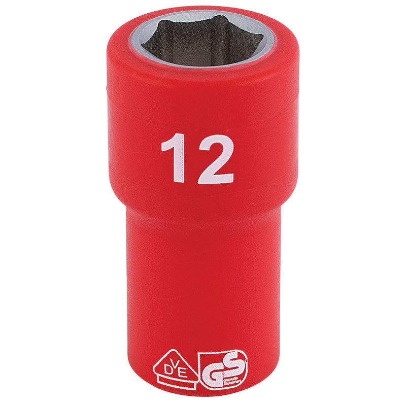 Draper Tools 1/4 Sq. Dr. Fully Insulated VDE Socket (12mm) DRA31490
