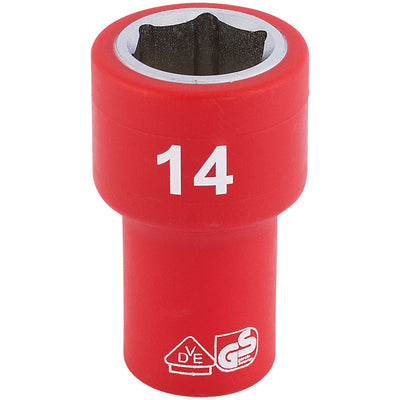 Draper Tools 1/4 Sq. Dr. Fully Insulated VDE Socket (14mm) DRA31492