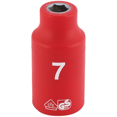 Draper Tools 3/8 Sq. Dr. Fully Insulated VDE Socket (7mm) DRA31500