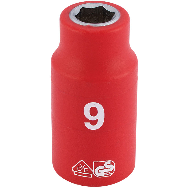 Draper Tools 3/8 Sq. Dr. Fully Insulated VDE Socket (9mm) DRA31556