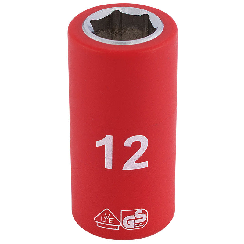 Draper Tools 3/8 Sq. Dr. Fully Insulated VDE Socket (12mm) DRA31615