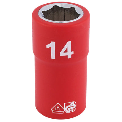 Draper Tools 3/8 Sq. Dr. Fully Insulated VDE Socket (14mm) DRA31697