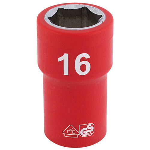 Draper Tools 3/8 Sq. Dr. Fully Insulated VDE Socket (16mm) DRA31714