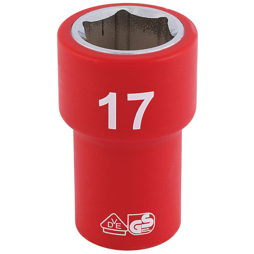 Draper Tools 3/8 Sq. Dr. Fully Insulated VDE Socket (17mm) DRA31720