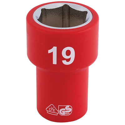 Draper Tools 3/8 Sq. Dr. Fully Insulated VDE Socket (19mm) DRA31740