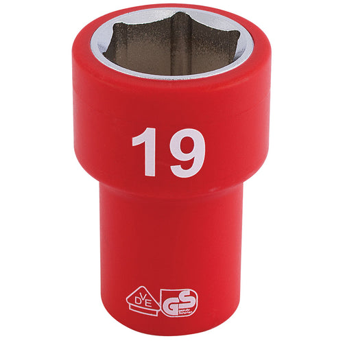 Draper Tools 3/8 Sq. Dr. Fully Insulated VDE Socket (19mm) DRA31740