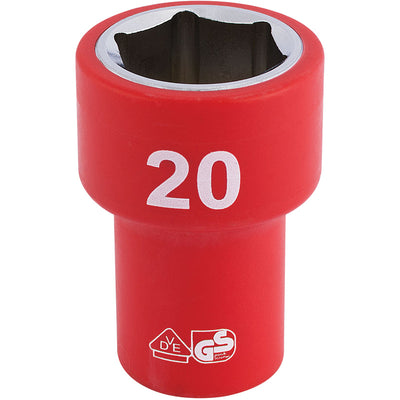 Draper Tools 3/8 Sq. Dr. Fully Insulated VDE Socket (20mm) DRA31748