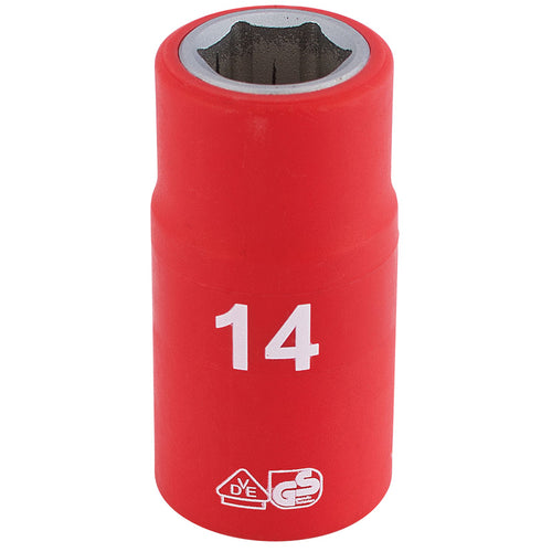 Draper Tools 1/2 Sq. Dr. Fully Insulated VDE Socket (14mm) DRA31789