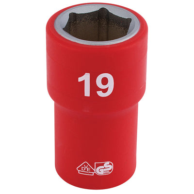 Draper Tools 1/2 Sq. Dr. Fully Insulated VDE Socket (19mm) DRA31880