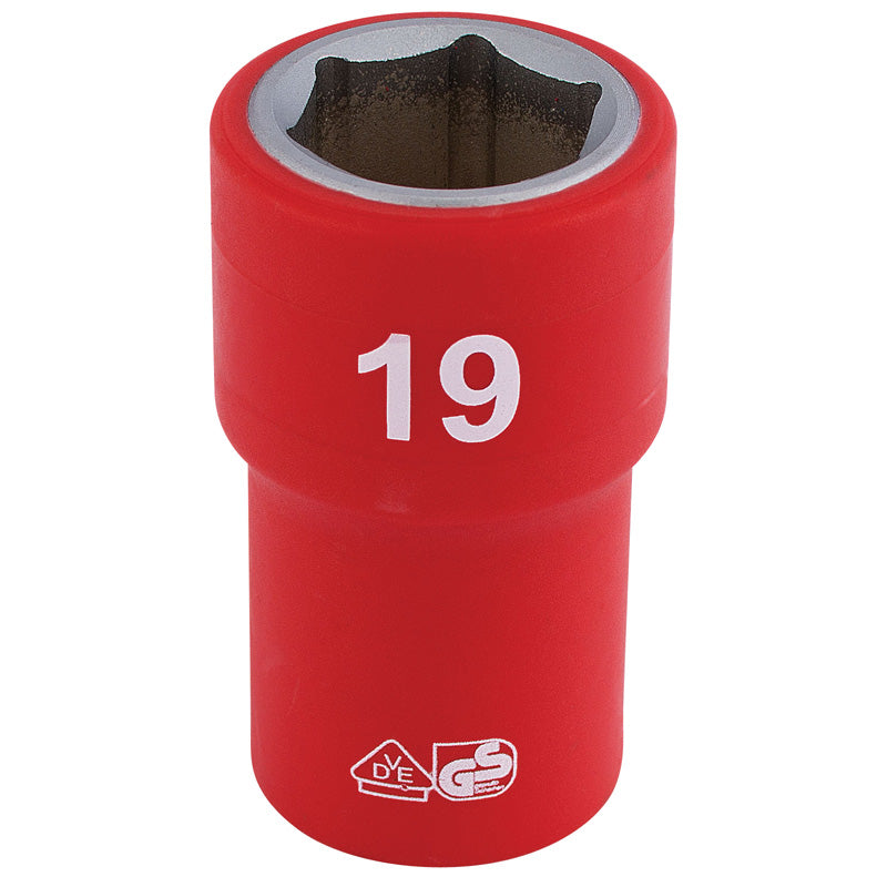 Draper Tools 1/2 Sq. Dr. Fully Insulated VDE Socket (19mm) DRA31880