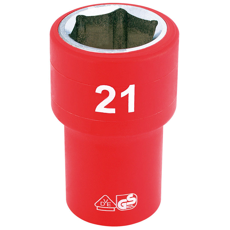 Draper Tools 1/2 Sq. Dr. Fully Insulated VDE Socket (21mm) DRA31941