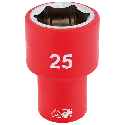 Draper Tools 1/2 Sq. Dr. Fully Insulated VDE Socket (25mm) DRA31961