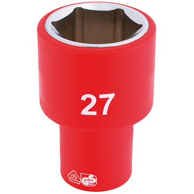 Draper Tools 1/2 Sq. Dr. Fully Insulated VDE Socket (27mm) DRA31964