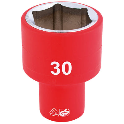 Draper Tools 1/2 Sq. Dr. Fully Insulated VDE Socket (30mm) DRA32000