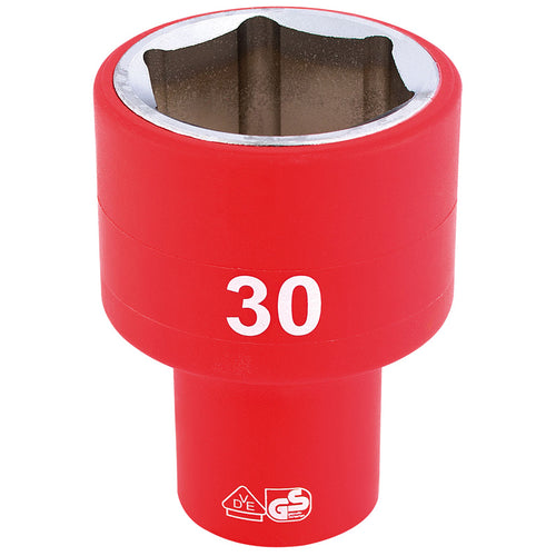 Draper Tools 1/2 Sq. Dr. Fully Insulated VDE Socket (30mm) DRA32000