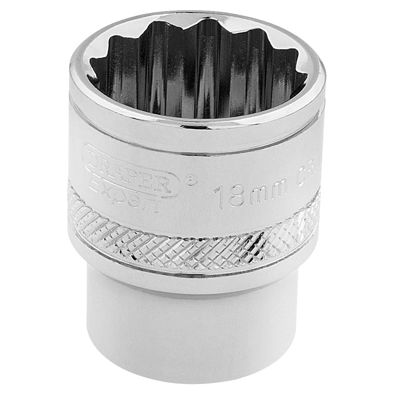 Draper Tools 3/8 Square Drive Hi-Torq® 12 Point Socket (18mm) DRA32786