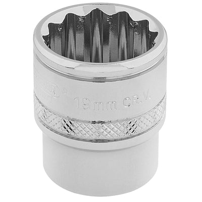 Draper Tools 3/8 Square Drive Hi-Torq® 12 Point Socket (19mm) DRA32797