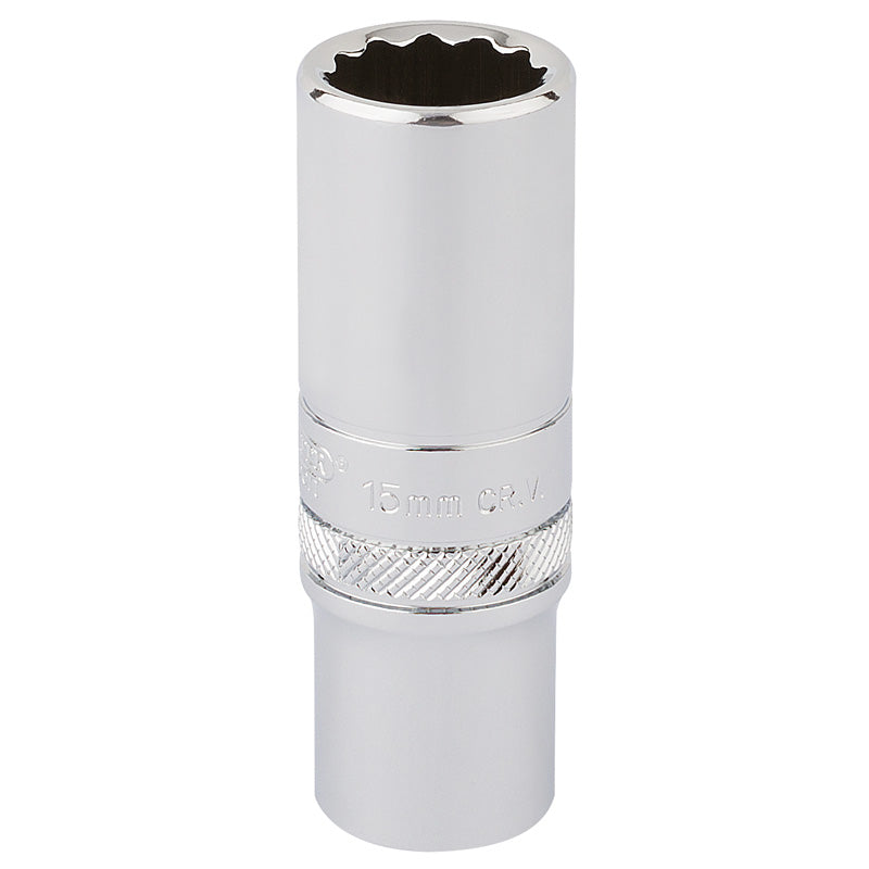 Draper Tools 3/8 Square Drive Hi-Torq® 12 Point Deep Socket (15mm) DRA32965