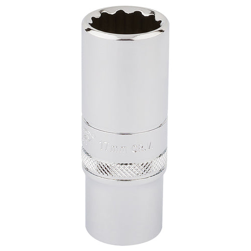 Draper Tools 3/8 Square Drive Hi-Torq® 12 Point Deep Socket (17mm) DRA33013