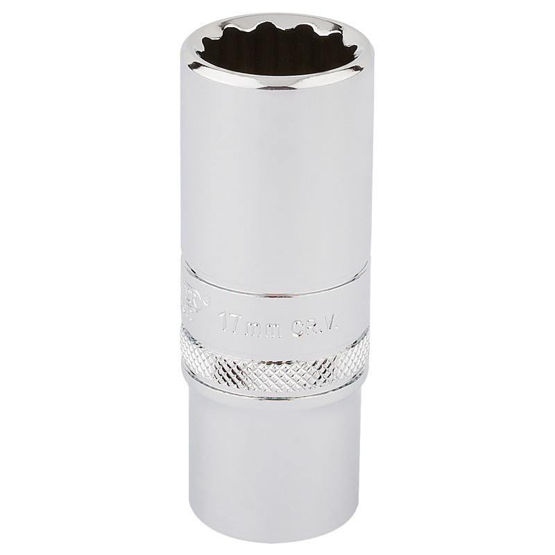Draper Tools 3/8 Square Drive Hi-Torq® 12 Point Deep Socket (17mm) DRA33013