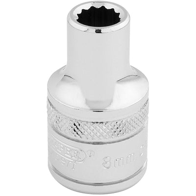 Draper Tools 1/2 Square Drive Hi-Torq® 12 Point Socket (8mm) DRA33038