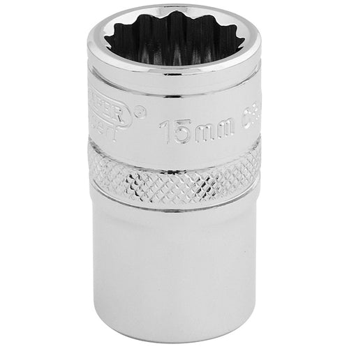 Draper Tools 1/2 Square Drive Hi-Torq® 12 Point Socket (15mm) DRA33136