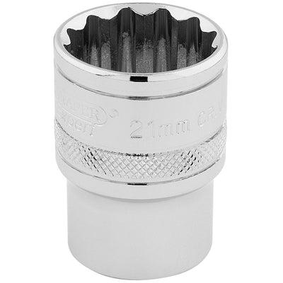Draper Tools 1/2 Square Drive Hi-Torq® 12 Point Socket (21mm) DRA33290