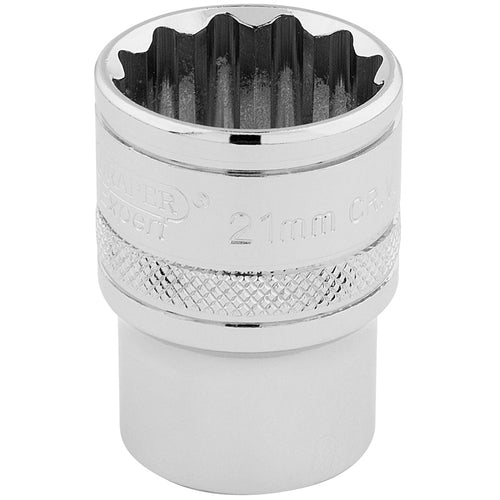 Draper Tools 1/2 Square Drive Hi-Torq® 12 Point Socket (21mm) DRA33290