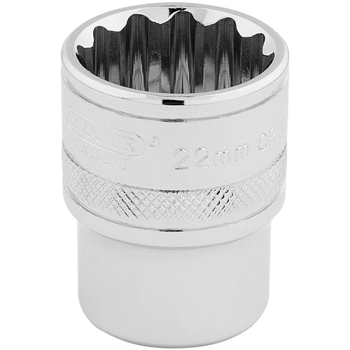 Draper Tools 1/2 Square Drive Hi-Torq® 12 Point Socket (22mm) DRA33368
