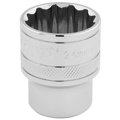 Draper Tools 1/2 Square Drive Hi-Torq® 12 Point Socket (24mm) DRA33372