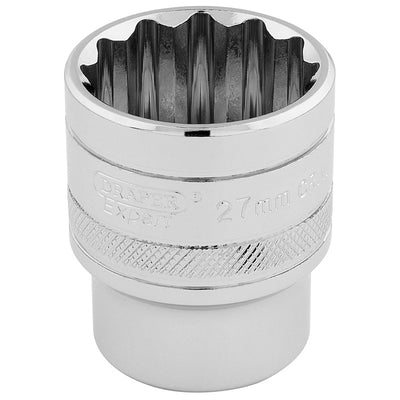 Draper Tools 1/2 Square Drive Hi-Torq® 12 Point Socket (27mm) DRA33442