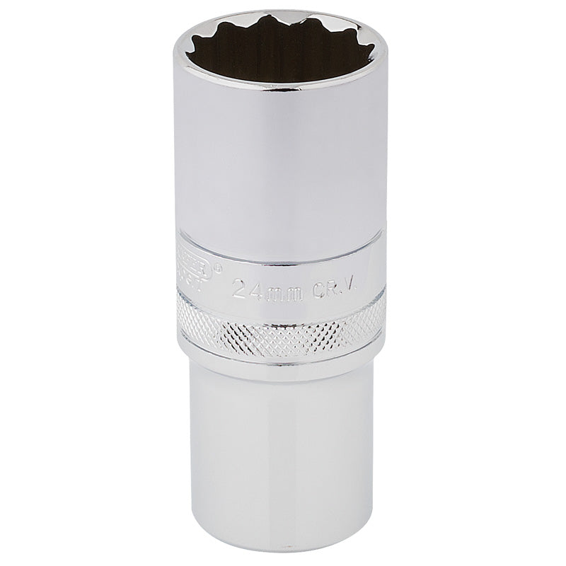 Draper Tools 1/2 Square Drive Hi-Torq® 12 Point Deep Socket (24mm) DRA33802