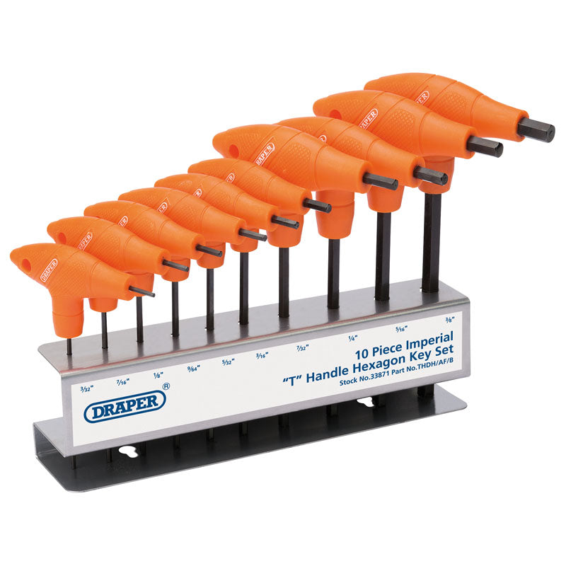 Draper Tools Imperial T-Handle Hexagon Key Set (10 Piece) DRA33871