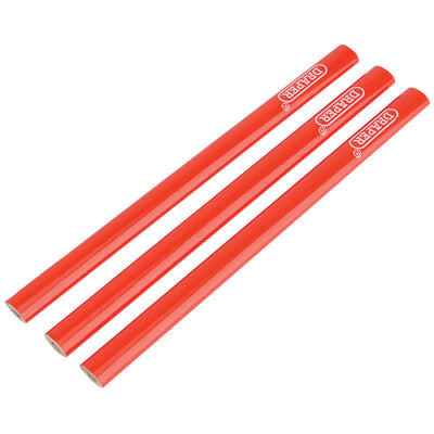 Draper Tools Pack of Three Carpenters Pencils 174mm Long DRA34180