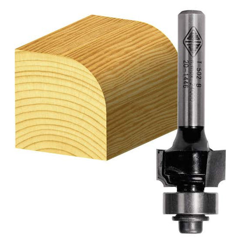 Carbitool 2 Flute Router Bit  Beading Bit with Ball Bearing Guide  Carbide Tipped- 15.9MM RAD TCT, 2 FLT 1/2 SHK W/BEAR T 620 B 1/2