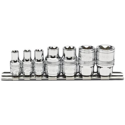 Draper Tools 1/4 and 3/8 Sq. Dr. Draper TX-STAR® Socket Set (7 Piece) DRA34412