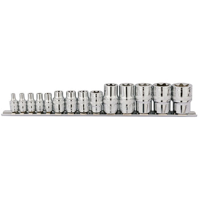 Draper Tools 1/4, 3/8, 1/2 Sq. Dr. Draper TX-STAR® Socket Set (14 Piece) DRA34415