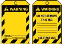 WARNING TAG TAGW1C