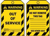 OUT OF SERVICE TAG TAGW4P