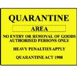 QUARANTINE 'WASH BAY' SIGN 389MC