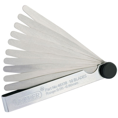Draper Tools 10 Blade Metric Feeler Gauge Set DRA36169