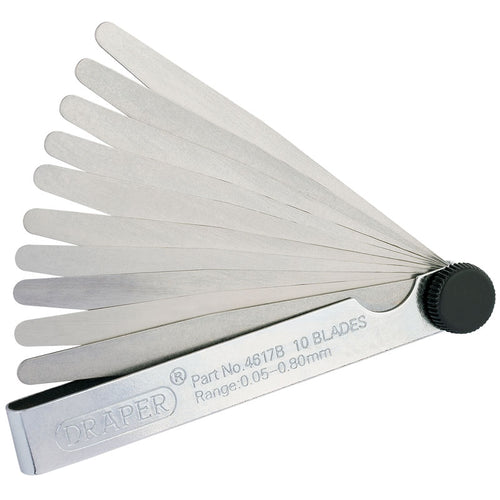 Draper Tools 10 Blade Metric Feeler Gauge Set DRA36169