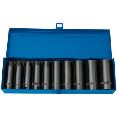 Draper Tools 1/2 Sq. Dr. Draper HI-TORQ® Metric Deep Impact Socket Set (10 Piece) DRA38369