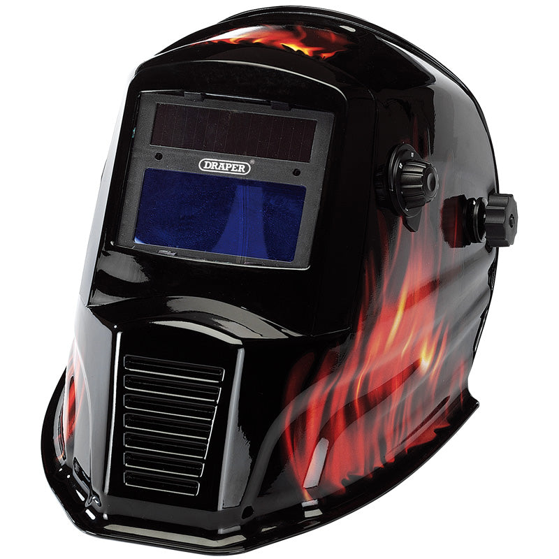 Draper Tools Solar Powered Auto-Varioshade Welding and Grinding Helmet-Flame DRA38392