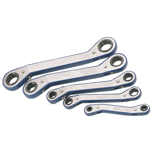 Draper Tools Offset Metric Ratcheting Ring Spanner Set (5 Piece) DRA39226